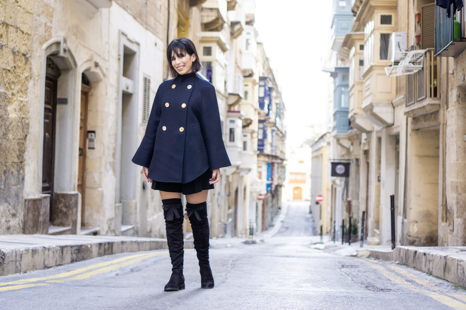 Valletta malta wearing a cape