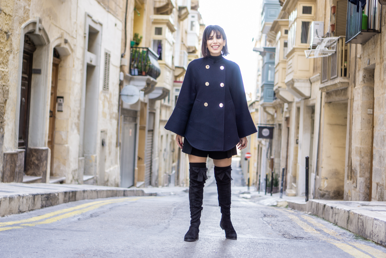 Valletta malta wearing a cape